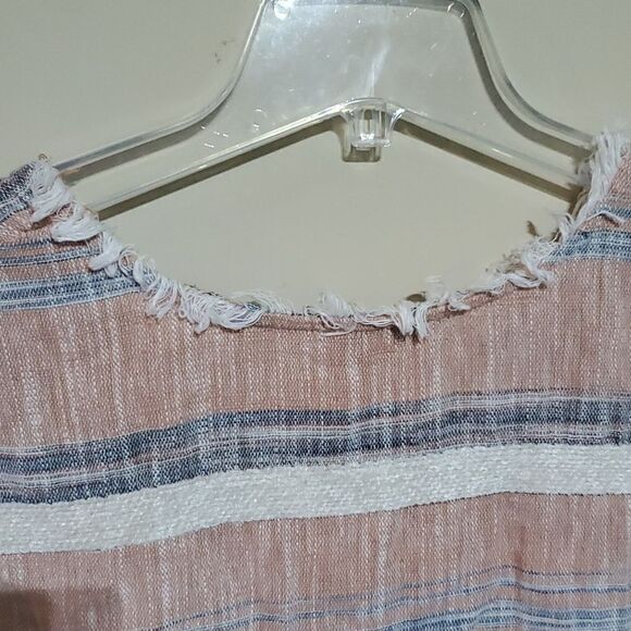 FATE Striped Raw Hem Top - Size Small - Picture 5 of 8